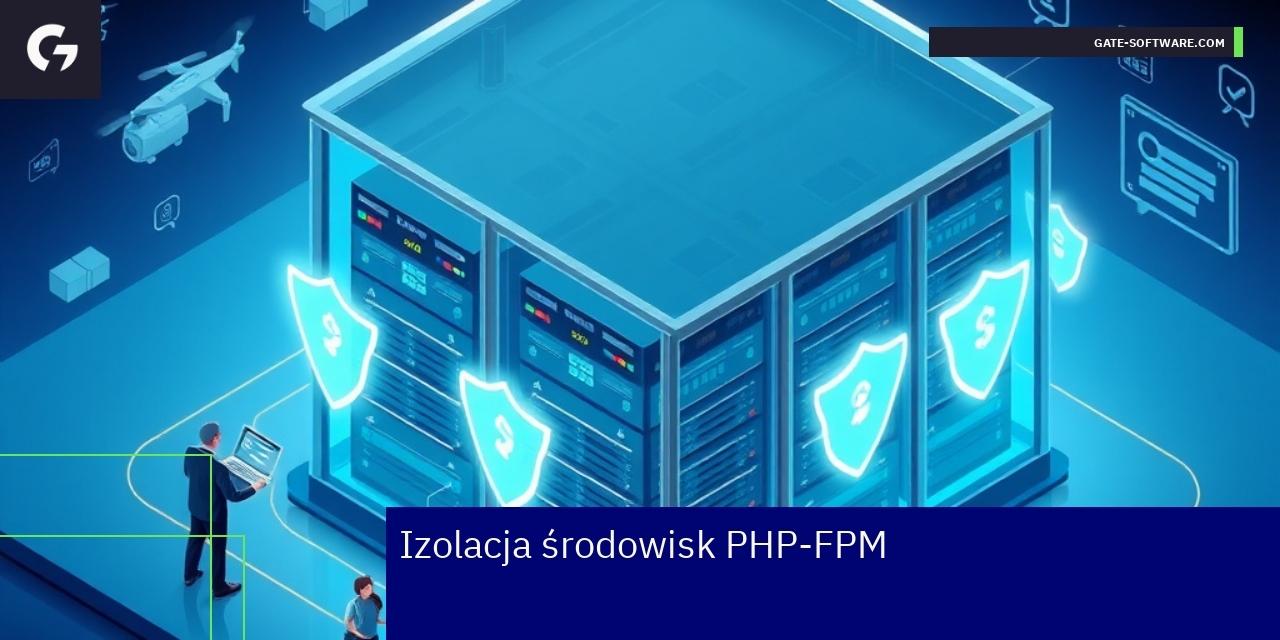 Schemat izolacji procesów PHP-FPM dla aplikacji