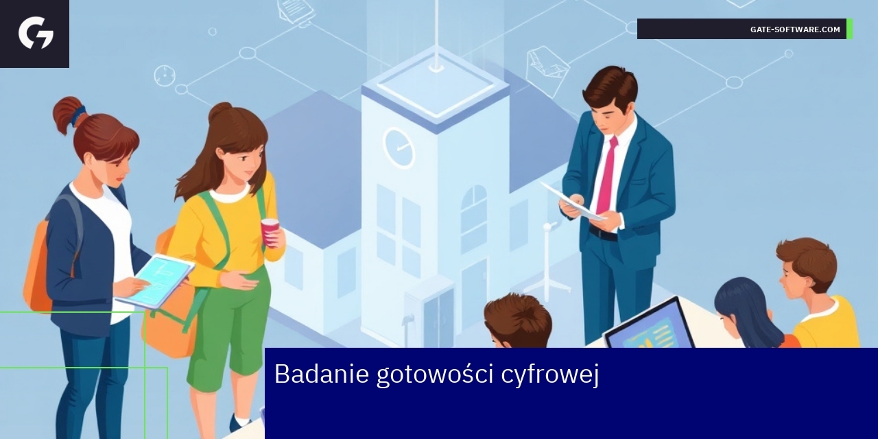 uczniowie korzystający z komputerów i tabletów w klasie