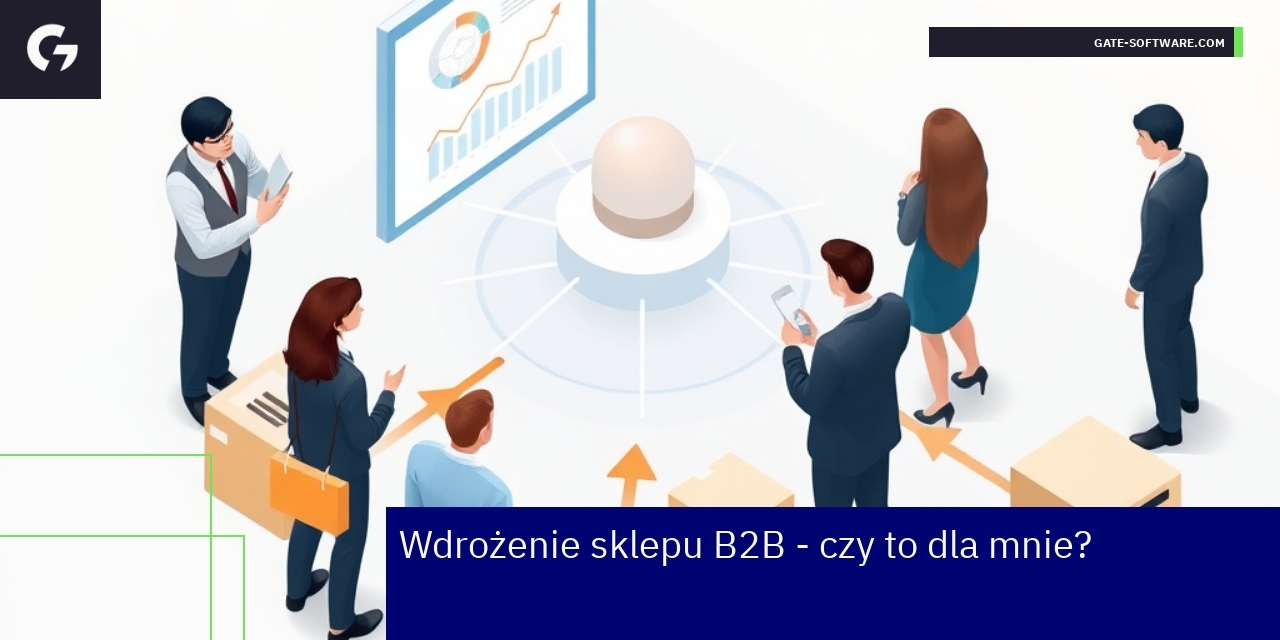 Schematy i ikony związane z wdrożeniem sklepu B2B