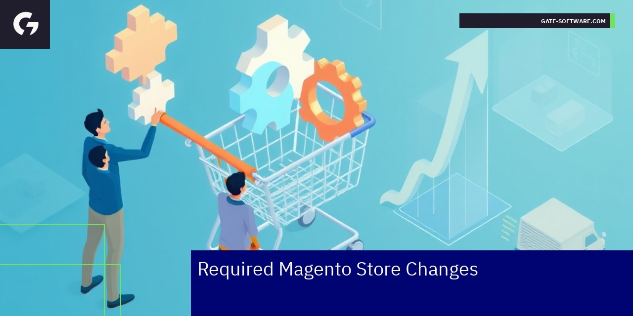 Essential Changes for Magento Store with Hyvä Magento store upgrades and Hyvä checkout process illustration