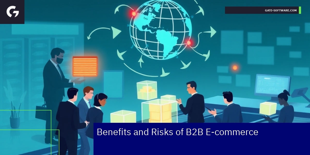 Graph showing benefits vs risks of B2B e-commerce