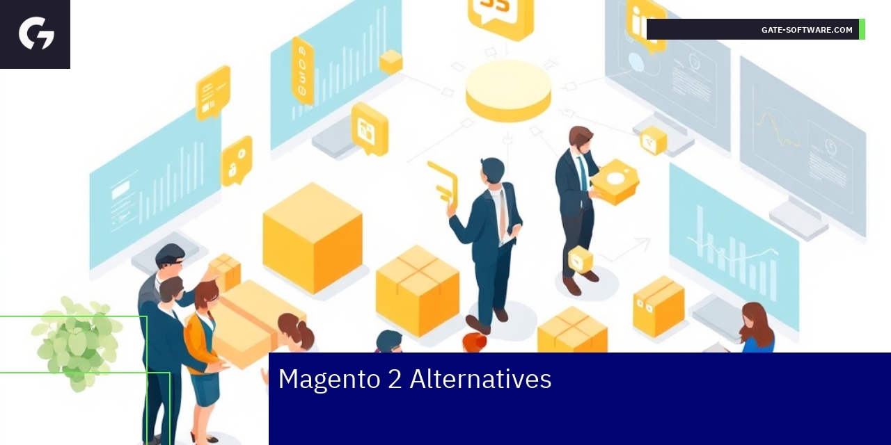 E-commerce platform icons and comparison graphics