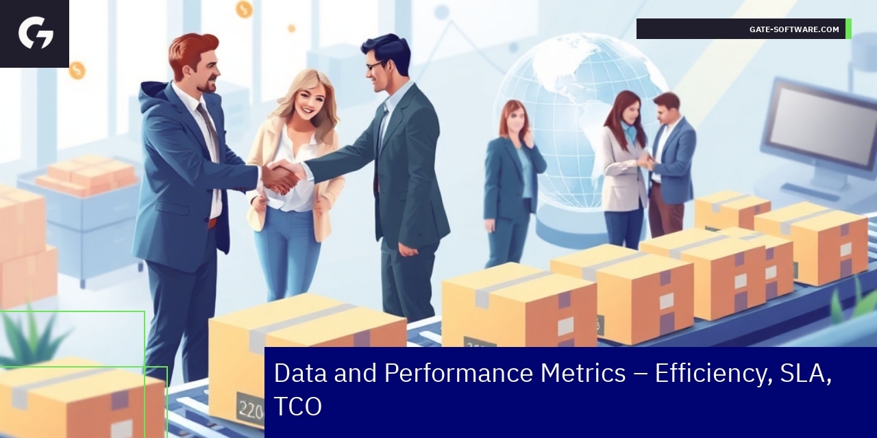 Graph showing efficiency and SLA metrics for B2B projects