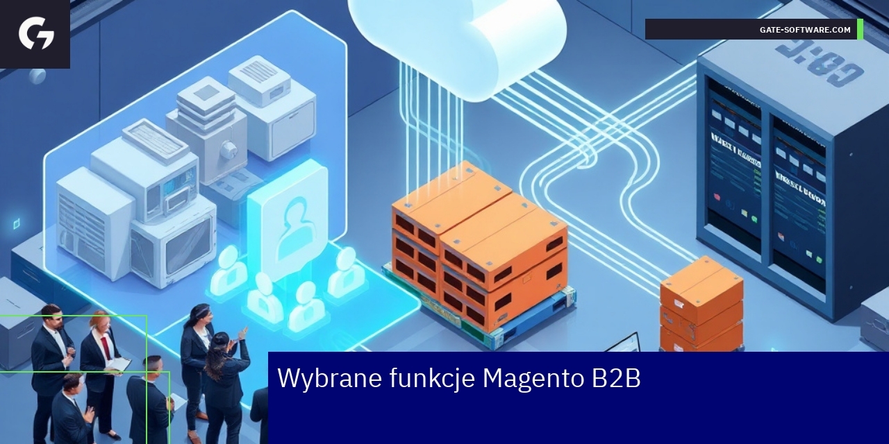 Schemat procesu migracji i funkcji Magento B2B