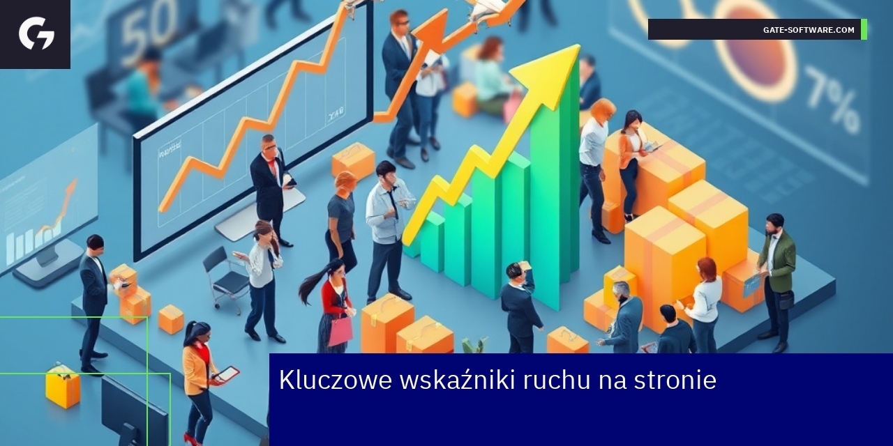 Kluczowe wskaźniki ruchu na stronie internetowej Wykresy i liczby wskaźników ruchu na stronie