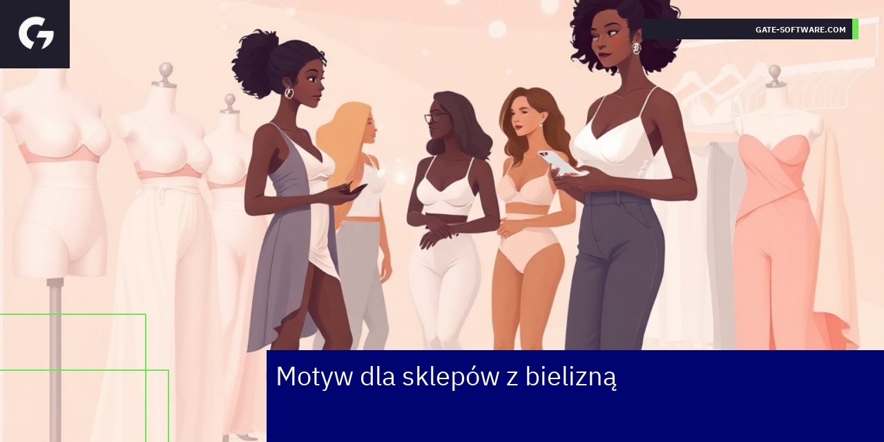 Design strony sklepu z bielizną na ekranie
