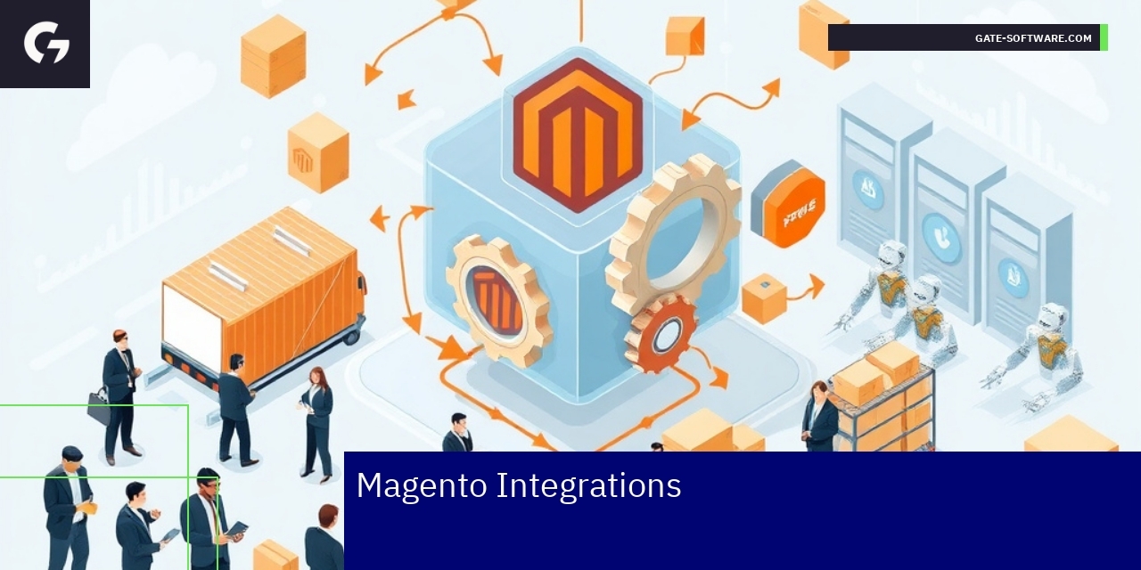 Diagram of Magento integration with ERP and systems