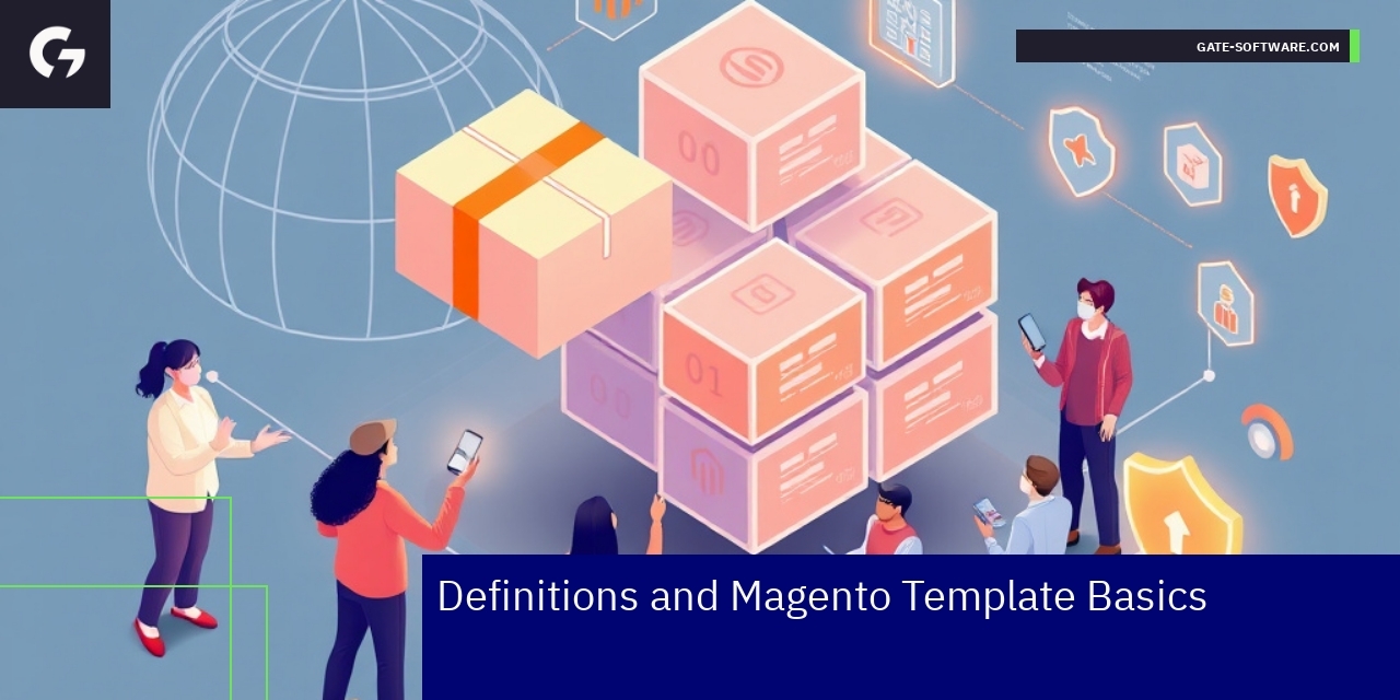 Diagram showing Magento templates and optimization flow
