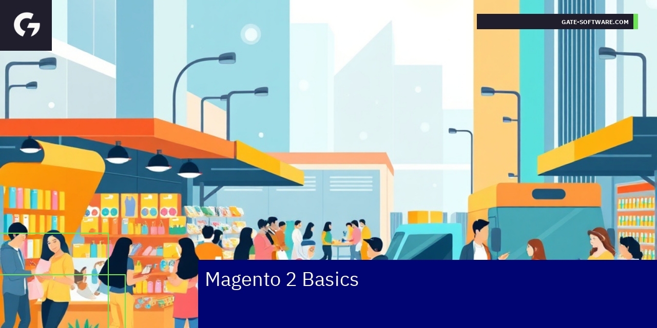 Diagram showing Magento 2 architecture and features