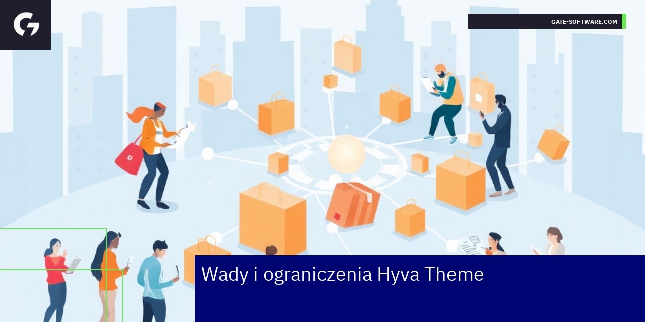 Wady i ograniczenia Hyva Theme w Magento Diagram przedstawiający ograniczenia i wyzwania Hyva Theme