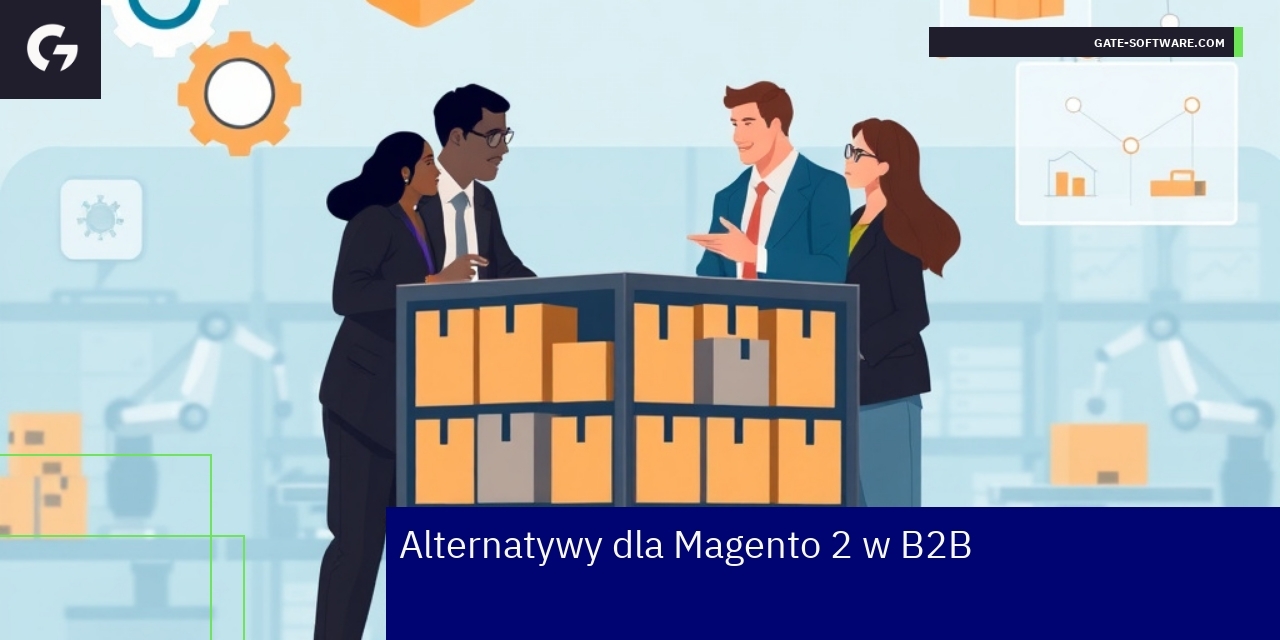 Schemat przedstawiający alternatywy dla Magento 2 w B2B