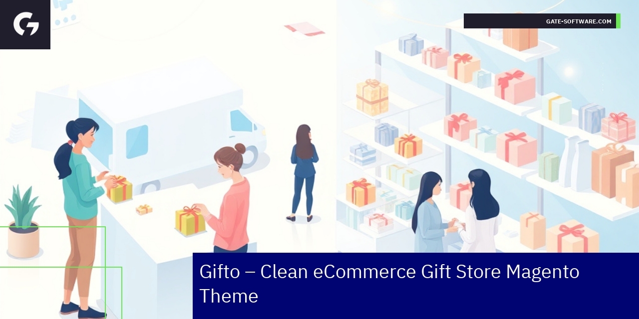 Clean responsive ecommerce gift store theme design