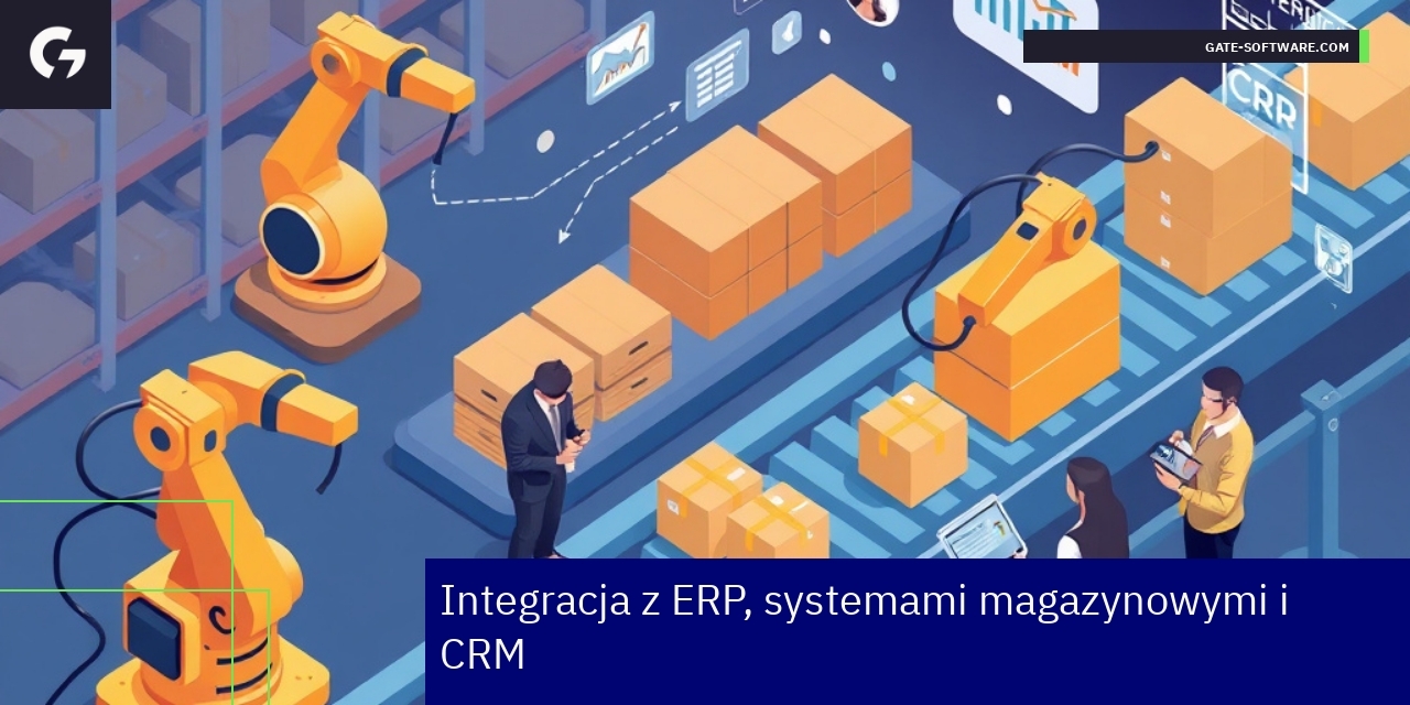 Schemat integracji ERP, CRM i systemów magazynowych
