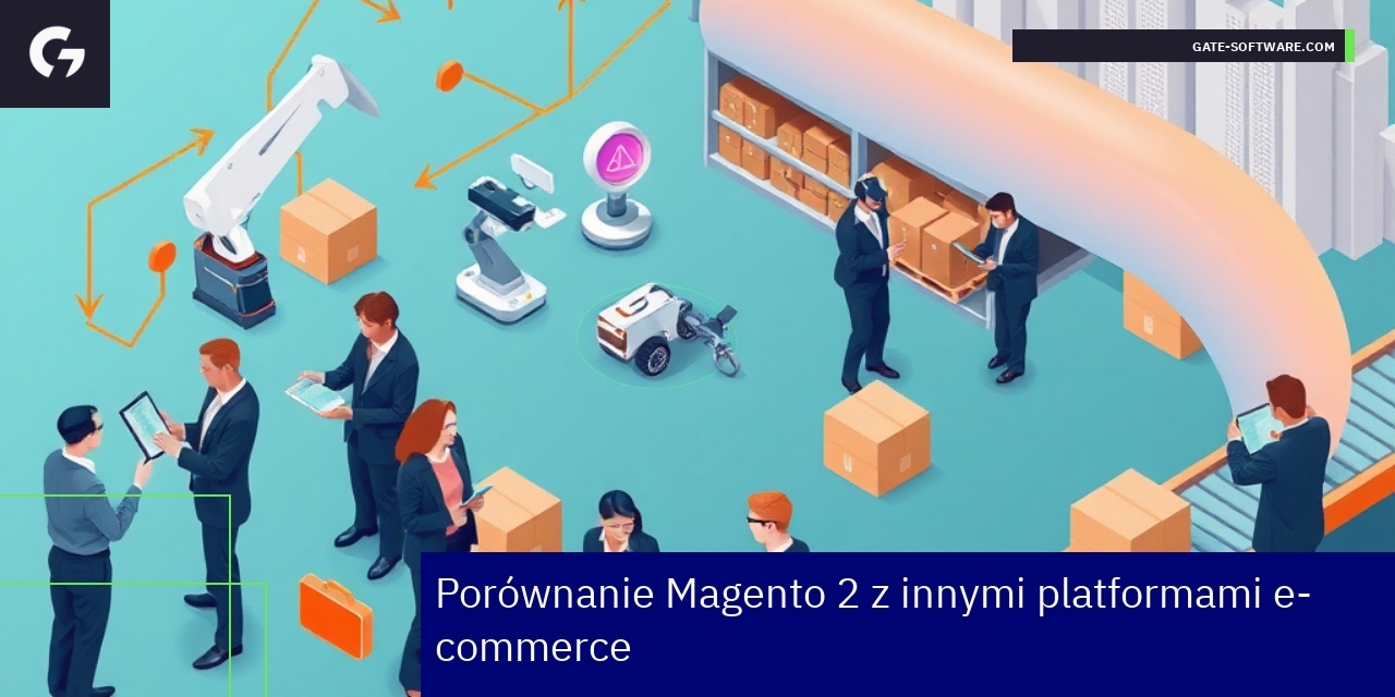 Schemat porównujący Magento 2 z Shopify i WooCommerce
