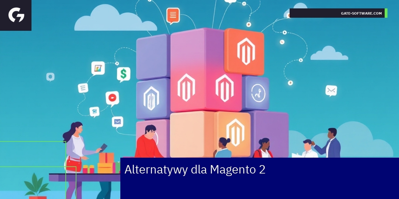 Logotypy platform e-commerce i wykresy porównawcze