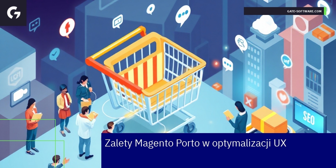 Schemat zalet Magento Porto dla eCommerce UX