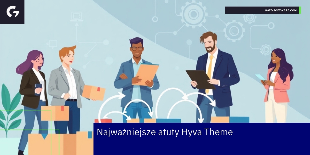 Kluczowe zalety Hyva Theme w e-commerce Schemat działania i korzyści Hyva Theme