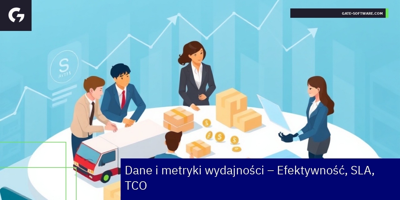Wykresy i dane pokazujące wydajność i koszty B2B