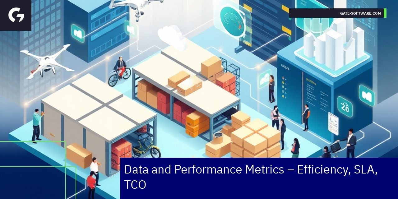 Graph showing B2B Magento performance and cost metrics