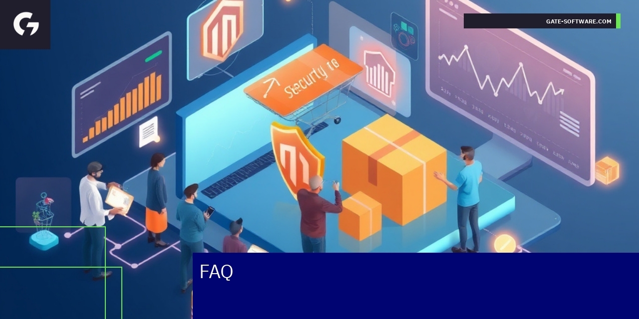 Wyzwania i bezpieczeństwo Magento 2 Ilustracja bezpieczeństwa i optymalizacji sklepu Magento