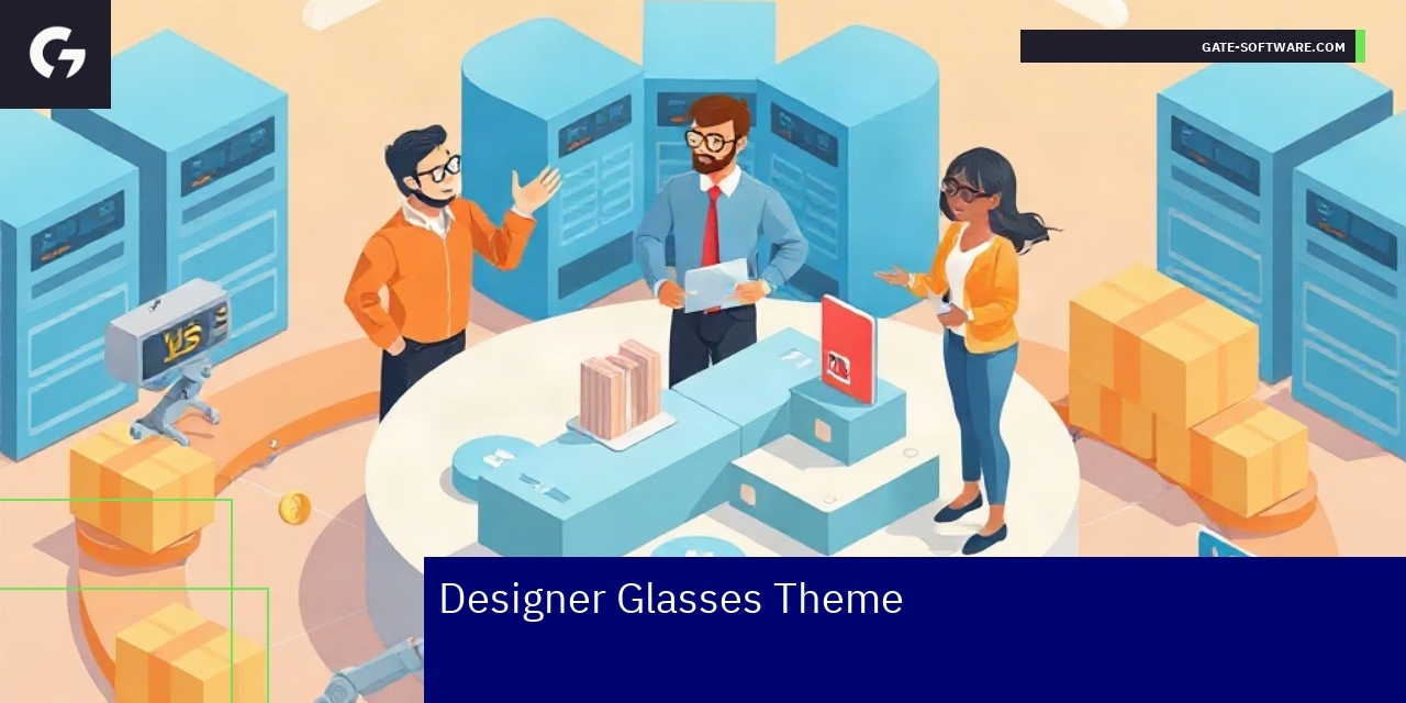 Strengths and Weaknesses of Designer Glasses Abstract illustration of glasses with user and performance icons