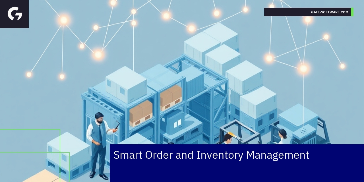 Business dashboard showing order and inventory data