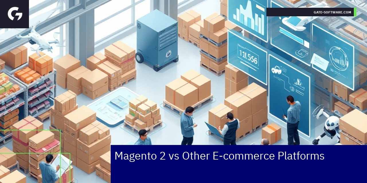 Magento 2 Platform Comparison Overview Diagram comparing Magento 2 e-commerce features