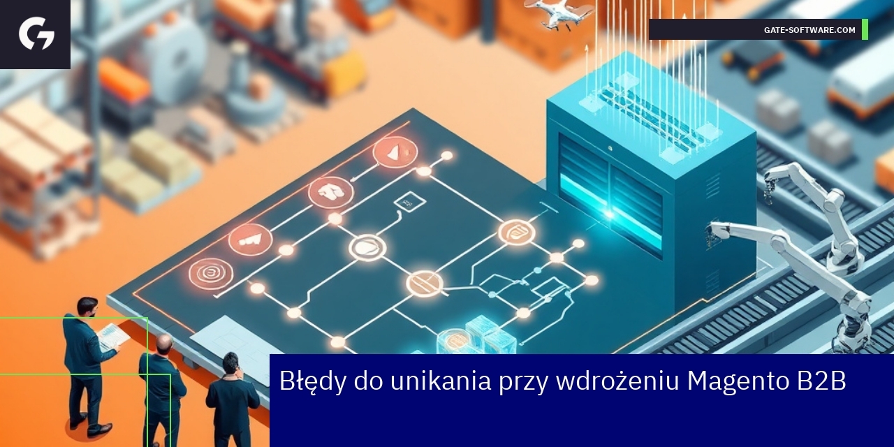 Schemat procesu wdrożenia Magento B2B i błędy