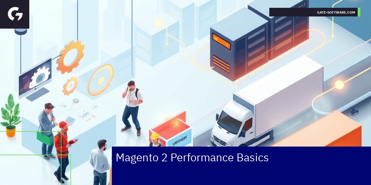 Magento 2 Performance and Optimization Tips Magento 2 optimization and server performance illustration