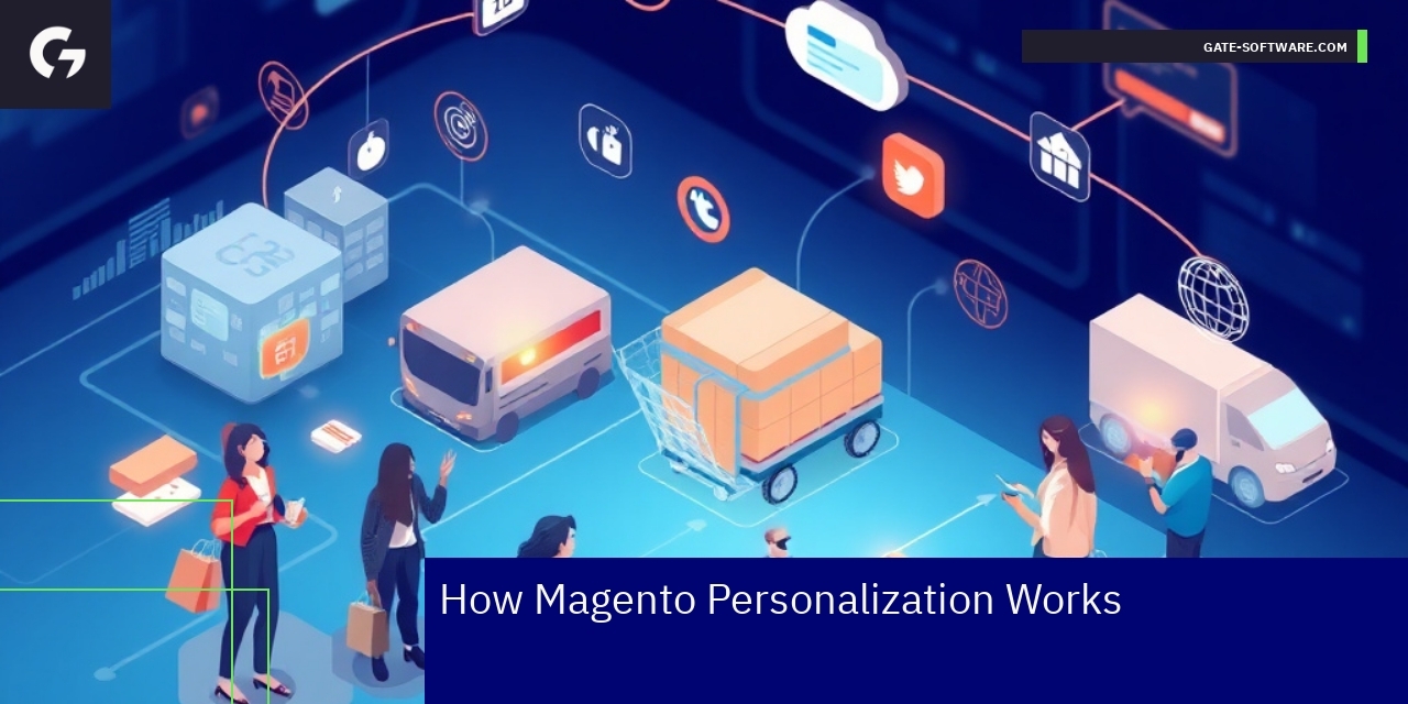 Diagram showing Magento personalization and integrations