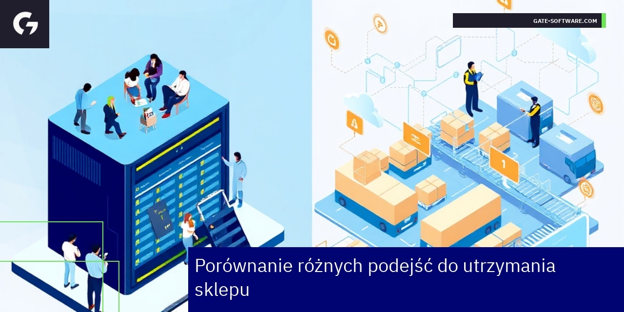 Porównanie metod utrzymania sklepu internetowego Schemat porównujący metody utrzymania sklepu