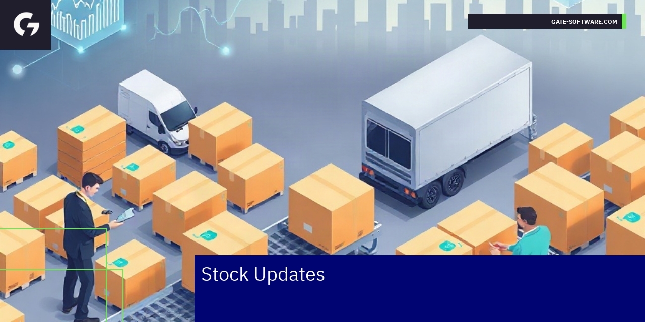 Inventory management dashboard showing stock updates