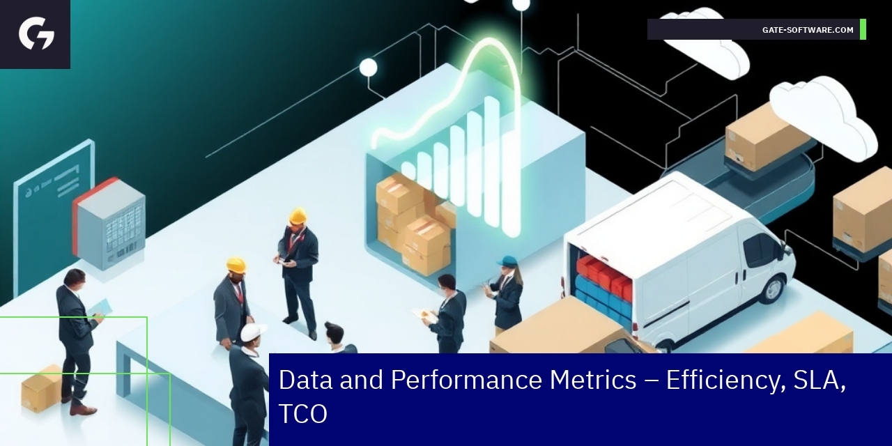 Graph showing B2B project metrics and efficiency data
