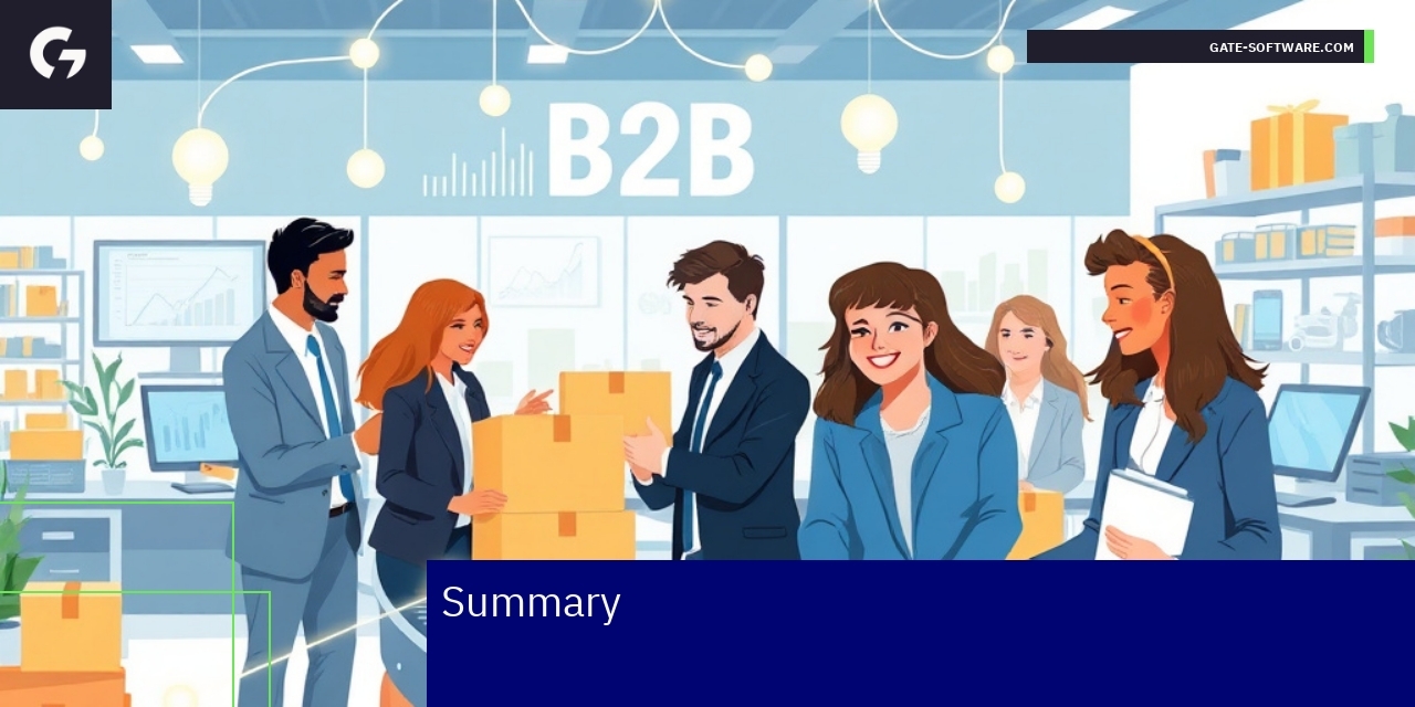 Key Strategies for Successful B2B eCommerce Illustration of B2B store technology and business growth