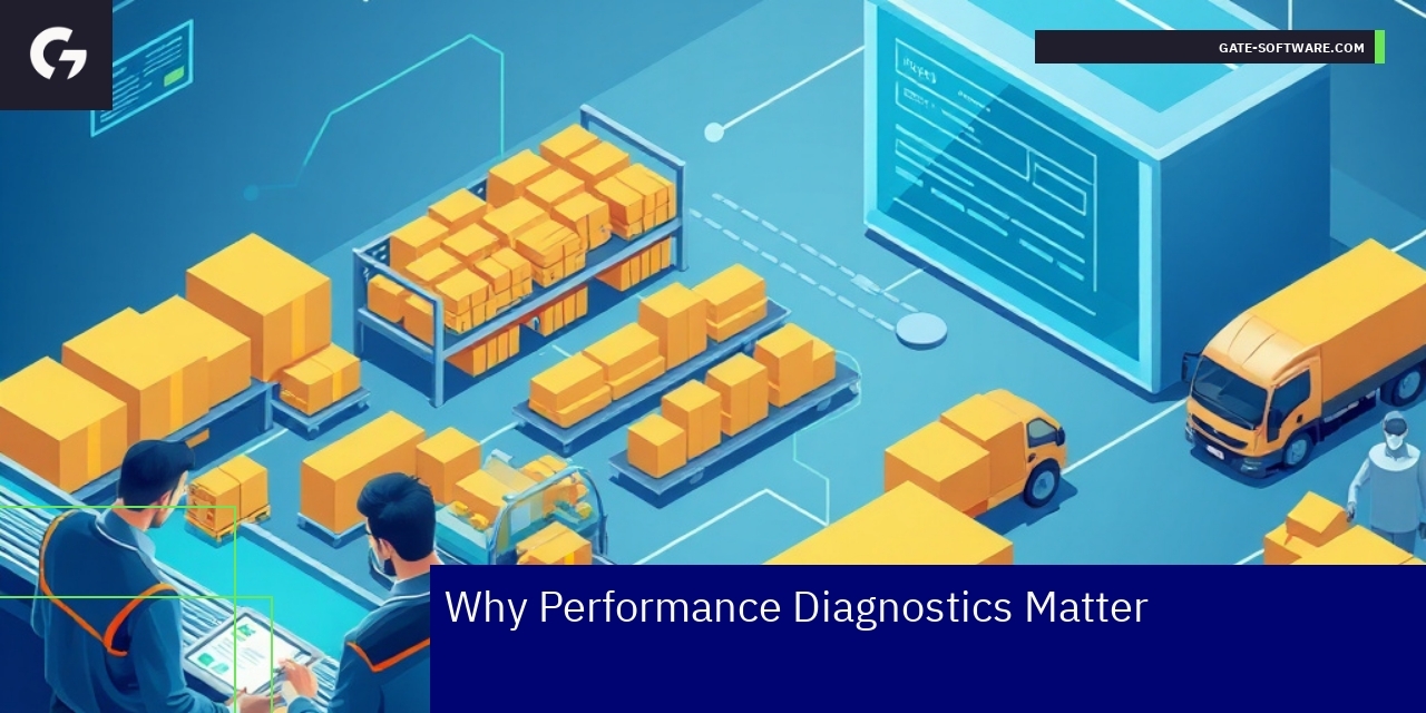 Performance Diagnostics and Cost Efficiency Graph showing diagnostics improving operational efficiency