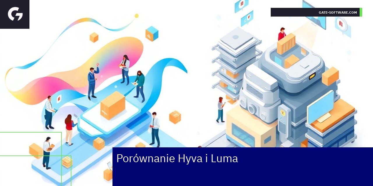 Schemat porównujący Hyva i Luma w Magento