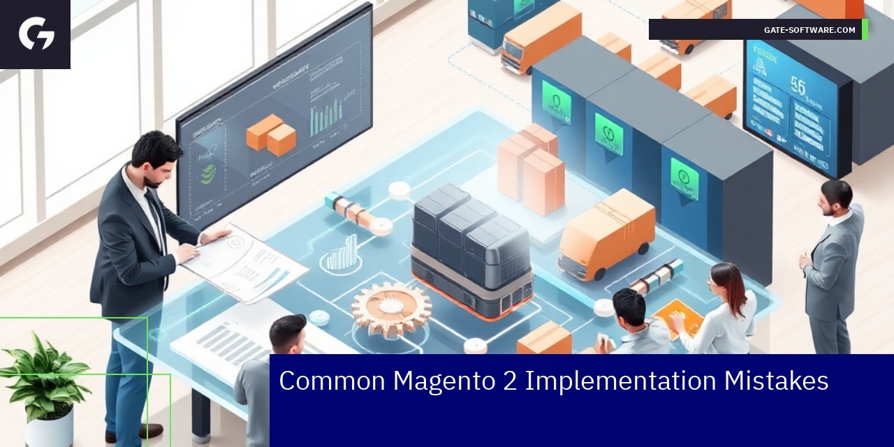 Diagram of Magento 2 implementation issues in B2B context