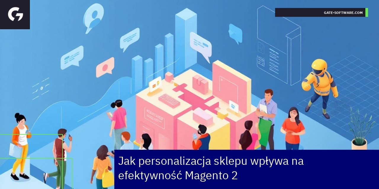 Personalizacja i efektywność sklepu Magento 2 Grafika przedstawiająca personalizację sklepu Magento 2