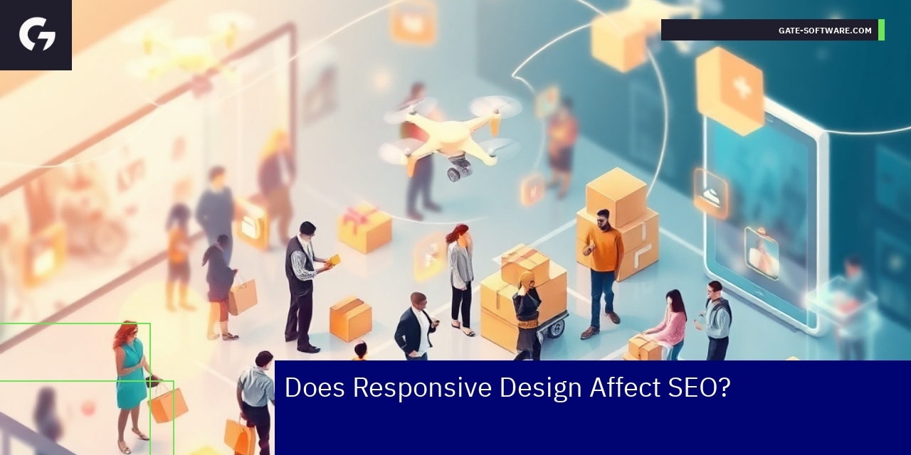 Mobile devices showing responsive website layouts