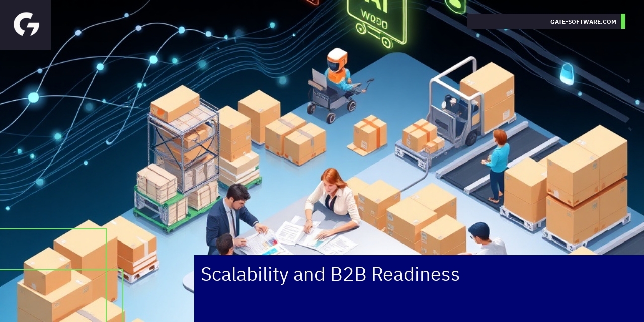 Diagram showing scalability and B2B features overview