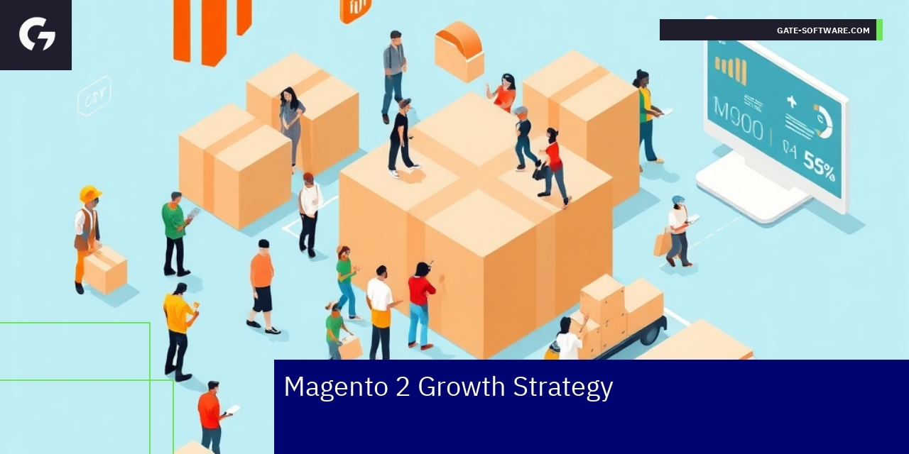 Graph illustrating Magento 2 growth and security tips