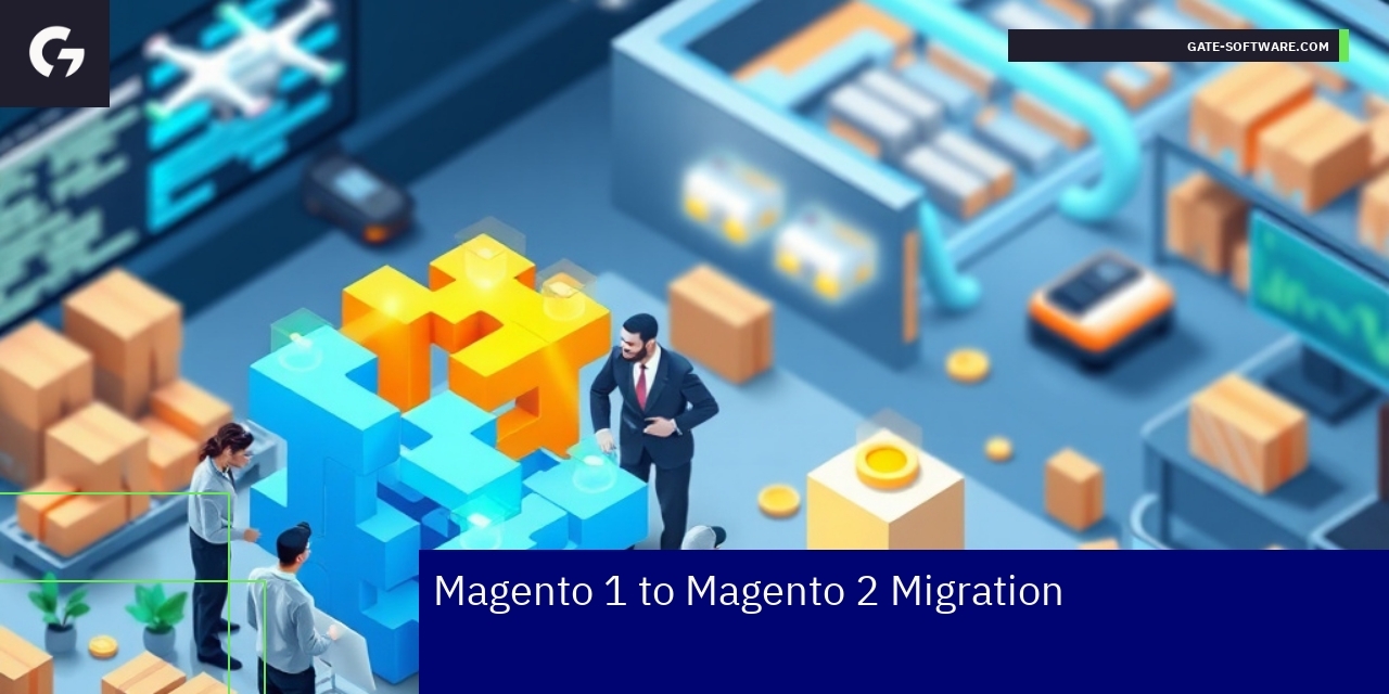 Magento 1 to Magento 2 Migration Overview Illustration of Magento migration features and modules