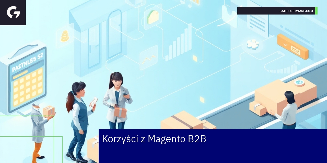 Schemat korzyści i integracji systemu Magento B2B