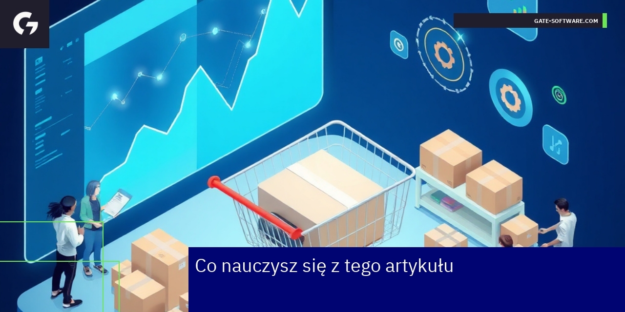 Symboliczna grafika wzrostu sprzedaży online i Magento