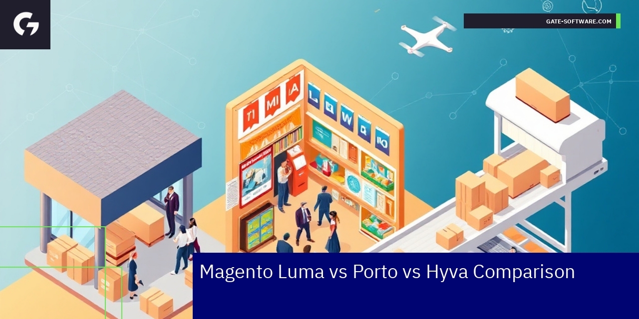 Comparison chart of Magento themes Luma Porto Hyva