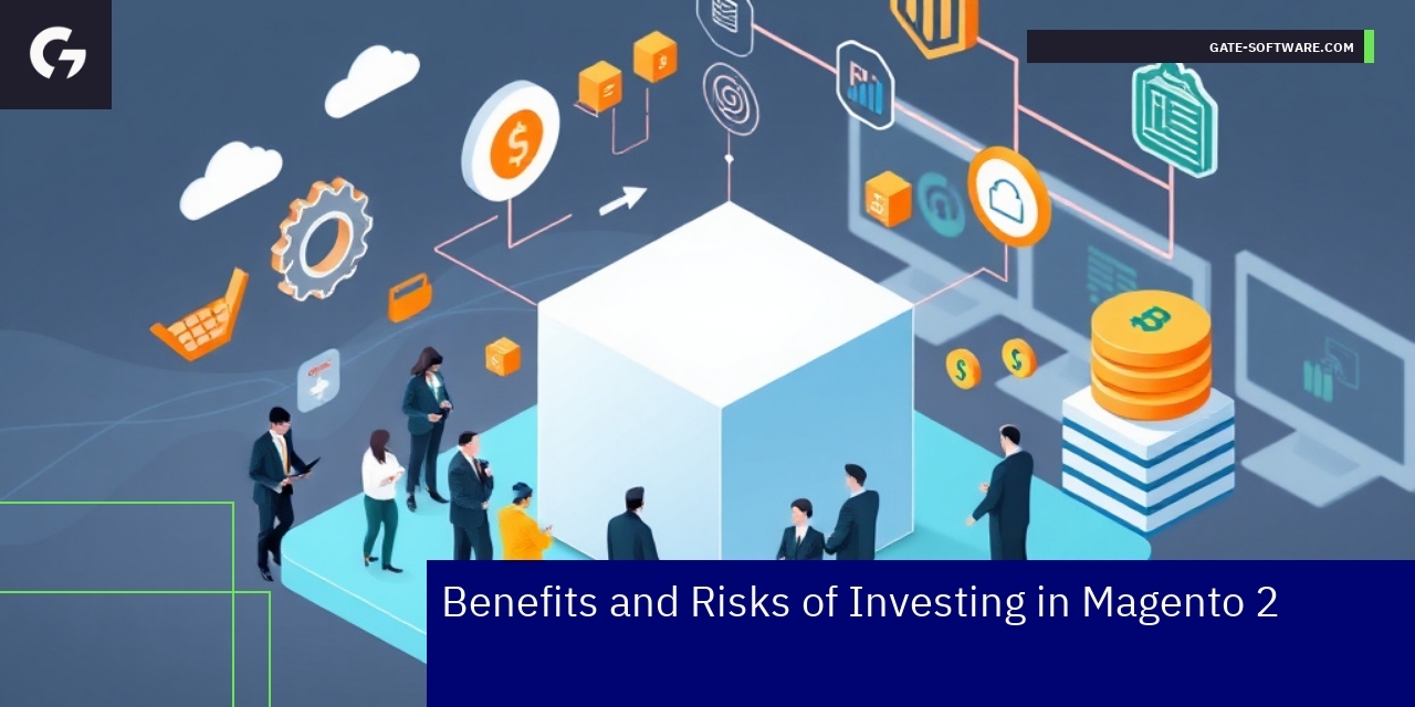 Business owner evaluating Magento 2 investment chart