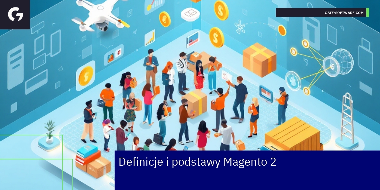 Podstawy Magento 2 i nowoczesny frontend Hyva Grafika przedstawiająca architekturę Magento 2 i frontend Hyva