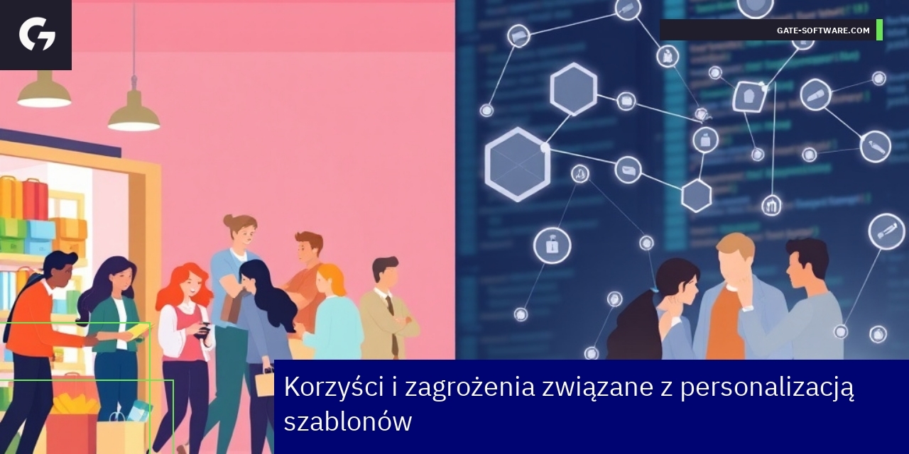 Schemat korzyści i zagrożeń personalizacji szablonów