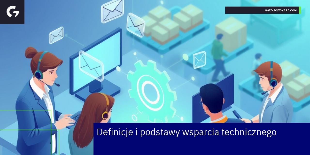 Ilustracja wsparcia technicznego i komunikacji IT