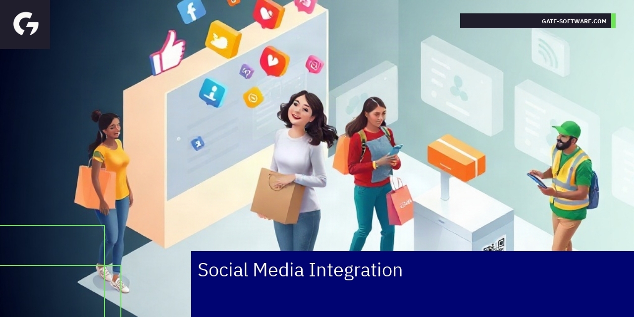 Diagram showing Magento 2 social media integration workflow